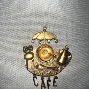 Vintage Whimsical Cafe Brooch